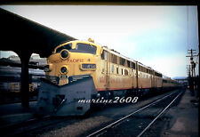 (MZ) DUPE TRAIN SLIDE UNION PACIFIC (UP) 1434 W/ TRAIN IN STATION picture