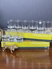 Waidmannsheil Set of 9 Etched Woodland Shot Glasses by Veba Glass West Germany picture
