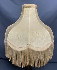 Vintage Victorian Style Fabric Bell Lamp Shade Lace & Fringe 14
