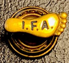 Rare Vtg Doctor IFA International Footprint Asso. Screw-back Pin Gold Tone picture