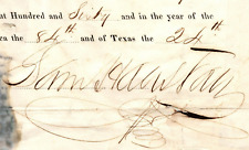 Sam Houston - Document Signed as Governor of Texas- Appoints His Chief of Staff picture