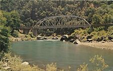 Cedar Flat Bridge Trinity River California CA Postcard picture