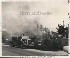 1966 Press Photo Controlled Burning of Abandoned Homes in Plaquemines Parish picture