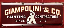 Vintage 1930’s Giampolini & Co. Emeryville CA Porcelain Enamel Advertising Sign picture