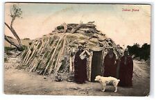 1912 Postcard Indian Home Maidu? Riverside California  3 Women & Dog Pose picture