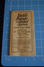 1910 New York New Haven & Hartford Railroad Time-Table  Pocket Paper Foldout picture