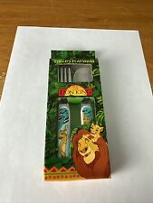 Vintage Disney The Lion King Simba Childrens Flatware Kids Fork & Spoon 90s NOS  picture