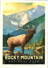 Rocky Mountain National Park Colorado Elk Anderson Design postcard picture