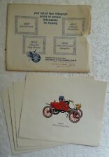 1950's Oldsmobile Dealer Lithograph Set in original envelope (4 Antique Olds) picture