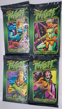 Set of 4 - 1993 Plasm Zero Issue Sealed Trading Card Packs NEW Unopened picture