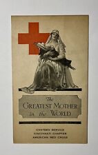 ATQ WWI Postcard THE GREATEST MOTHER IN THE WORLD RED CROSS CANTEEN CINCI OHIO picture