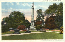 Warren,OH Monumental Park Trumbull County Ohio Harry H. Hamm Postcard Vintage picture
