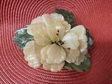 Real Stone, Handmade Vintage Chinese Flowers From 1970's Excellent Cond. 6
