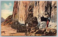 Postcard View of North Wall Ruins At Frijoles Canyon New Mexico Clean Unposted picture