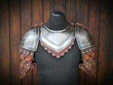 Medieval knight Shoulder Armor Pair of pauldrons & gorget sca larp Coustume picture