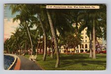 West Palm Beach FL-Florida Pennsylvania Hotel Advertising Vintage c1946 Postcard picture