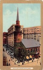 Boston MA Massachusetts Old South Church Downtown Early 1900s Vtg Postcard A46 picture