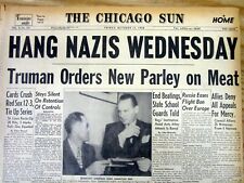 1946 newspaper HANGING of GERMANY 's top NAZIS at NUREMBURG for WW II WAR CRIMES picture
