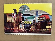 Postcard Reno NV Nevada Greetings Arch Casinos Aerial View Vintage PC picture