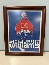 Sherwin Williams Cover The Earth Counter Cross Stitch Vintage Advertising picture