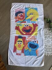 Vintage 80’s Sesame Street Beach Towel One Size Bert Ernie Elmo Cookie Monster picture