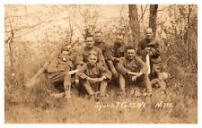 postcard Military Squad 7 Company 13 New England c1907-1915 RPPC A0828 picture