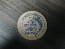 Vintage New York Landing Sea food festival Pittsburg, CA Wooden Nickel picture