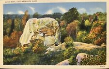 1958 House Rock East Weymouth Massachusetts Unposted Linen Postcard MA Postcard picture