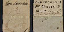 1797 antique LEDGER handwritten ALPHABET typography GEN STORE enoch LASELL picture