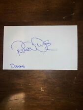RICHARD DUNNE - SOCCER - AUTOGRAPH SIGNED - INDEX CARD -AUTHENTIC -C1311 picture