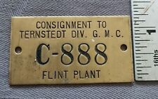 888 Lucky Number 3 8's Gambling Gaming FLINT MICHIGAN MI BRASS TAG TOKEN Casino  picture