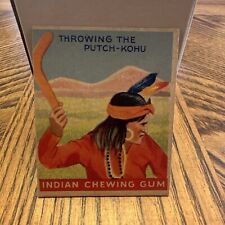 1947 Goudey Indian Gum #91 Throwing the Putch-Kohu EX picture