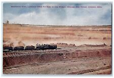 c1910 Mahoning Mine Largest Open Pit Mine Mesaba Iron Range Hibbing MN Postcard picture