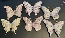 Set of 6 Jewels of Nature Butterfly Wall Plaques by Lena Lui - Bradford Exchange picture