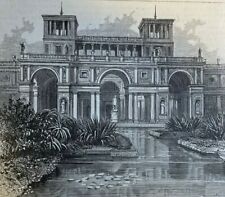 1878 Germany Havel River Sans Souci Babelsberg Potsdam illustrated picture