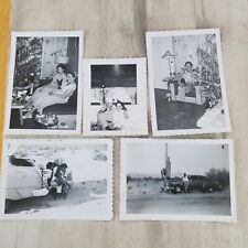 Vintage Black & White Photos Set Of 5 1950s Automobile In The Desert El Monte CA picture