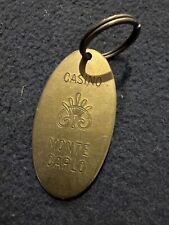 Vintage CASINO MONTE CARLO Key Ring Fob Brass 1976 Lowell & Sigmund Hotel Chain picture