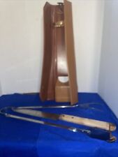 Vintage set of meat carving Knife and Forked Tongs In Vinyl Case- Estate Find picture