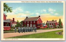 Belleville IL~Flying Cadets In Officers Section @ Scott Field~Vtg Linen Postcard picture