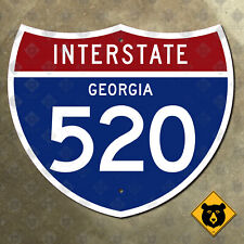 Georgia Interstate 520 route marker highway road sign Augusta 1961 21x18 picture