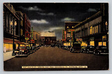 Waterloo Iowa West Fourth Street View Posted 3/13/1947 IA Linen Postcard picture