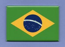 BRAZIL *2X3 FRIDGE MAGNET* FLAG BANNER NATIONAL SYMBOL DESIGN COLOR COUNTRY picture