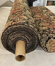 Antique French Georgian Victorian Embroidered Upholstered Bulk Fabric 56 X 36 picture