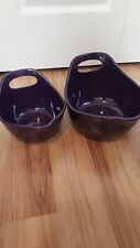 Rachael Ray Purple Mixing Bowls Casserole Baking Serving Dishes Plum 1 And 2 Qt picture