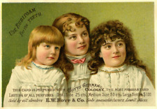 Victorian Trade Card Hoyts German Cologne Teeth Bradshaw NE Pretty Girls 8461 picture
