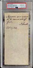 Abraham Lincoln Autograph (PSA 10) GEM-MINT 1862 Authentic /Political Treasures picture