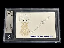 Desmond Doss Medal Of Honor MOH Hacksaw Ridge Signed Autograph Slab Beckett BAS picture