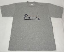 New Embroidered PARIS FRANCE T - Shirt XL - NOS picture