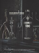 2008 Absolut 100 Vodka Extravagance Has A Dark Side Print Ad Advertisement picture