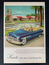 Vintage 1949 Lincoln Cosmopolitan Print Ad picture